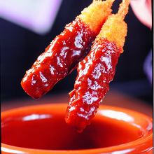 Cutlet skewers with miso Cutlet skewers with miso