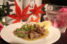 Chicken gizzard with grated daikon and ponzu