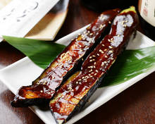 Deep-fried eggplant in broth