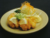 Fried chicken with vinegar and tartar sauce