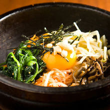 Stone grilled bibimbap