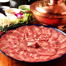 Beef tongue shabu-shabu