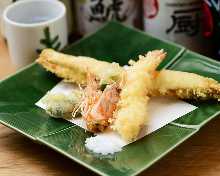 Japanese tiger prawn tempura