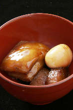 Simmered pork belly