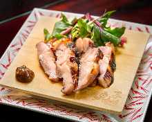 Chicken picked and grilled in sake lees