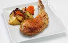 Rotisserie chicken Bone in chicken thigh