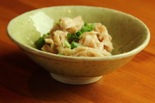 Chicken skin with ponzu