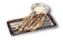 Shishamo smelt with roe