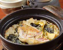 Minced sea bream and rice