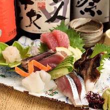 Assorted sashimi of the season