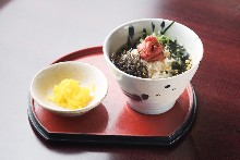 Ume chazuke (plum and rice with tea)