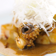 Grilled squid with butter