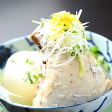 Yellowtail and daikon radish