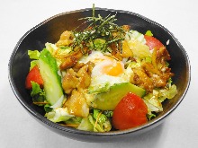 Caesar salad with slow-poached egg