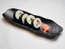 Seafood futomaki sushi rolls