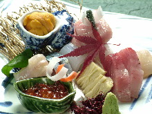 Assorted sashimi