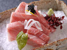 Very fatty bluefin tuna sashimi