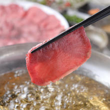 Beef tongue shabu-shabu