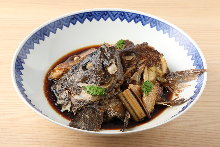 Simmered bony parts of fish of the day