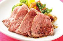 Low-temperature cooking roast beef