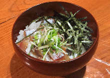 Horse mackerel rice bowl