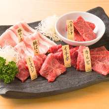 Assorted yakiniku, 6 kinds