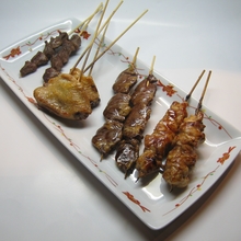 Assorted grilled skewers