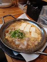 Simmered meat and tofu