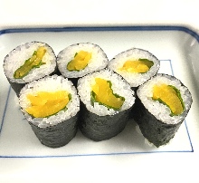 Pickled vegetable sushi rolls