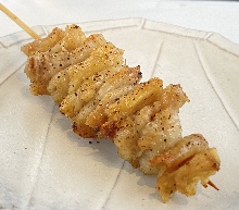 Chicken skin skewer