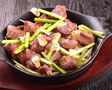 Grilled gizzard skewer