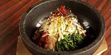 Stone grilled bibimbap with cheese