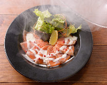 Seared salmon carpaccio