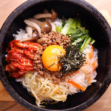 Stone grilled bibimbap