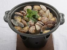 Manila clams steamed with sake