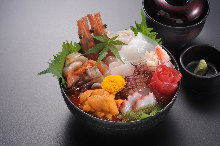 Seafood rice bowl