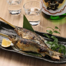 Salted and grilled sweetfish