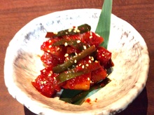Cubed daikon radish kimchi