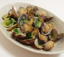 Manila clams steamed with sake