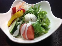 Caesar salad with slow-poached egg