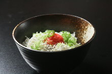 Baby sardine rice bowl