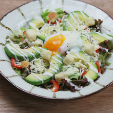 Caesar salad with slow-poached egg