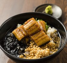 Una chazuke (eel and rice with tea)