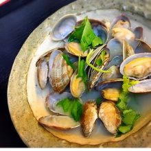 Manila clams steamed with sake