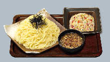 Gomoku fried rice and Ramen noodles with dipping sauce meal set