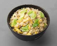 half-size Fried rice with lettuce