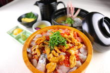 Seafood rice bowl