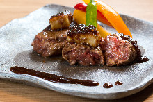 Wagyu beef hamburger steak