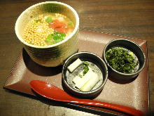 Ume chazuke (plum and rice with tea)