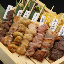 Assorted grilled skewers, 7 kinds